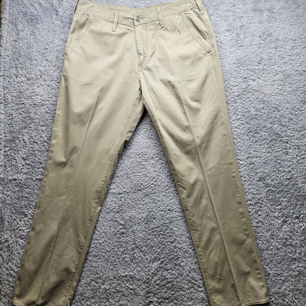 BKE Mens Jake Straight Chino Pants Tan Khaki 34x30 Casual Preppy Classic
